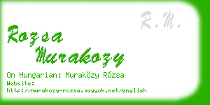 rozsa murakozy business card