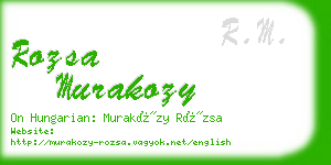 rozsa murakozy business card
